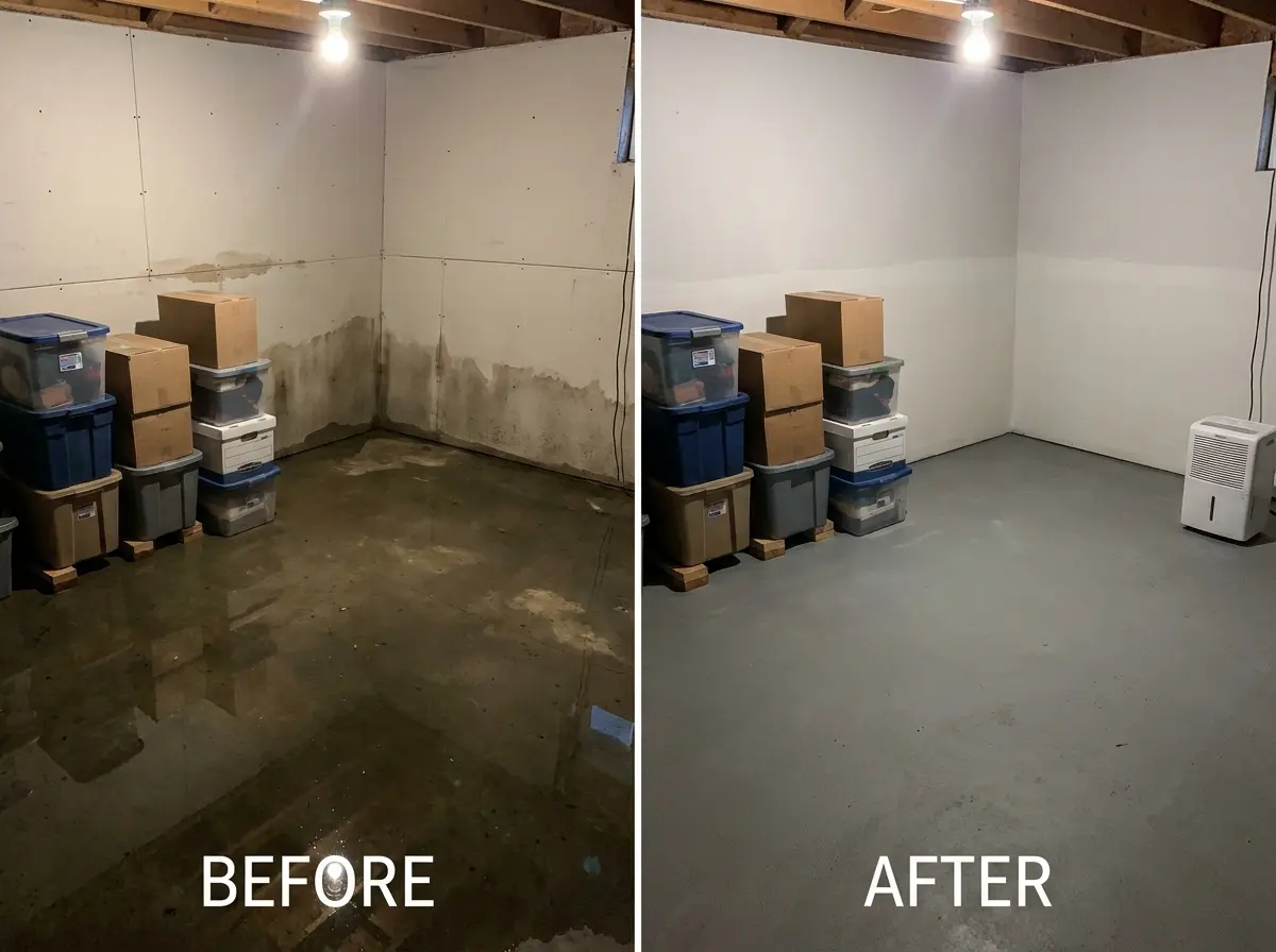 Before and after water extraction Everett WA