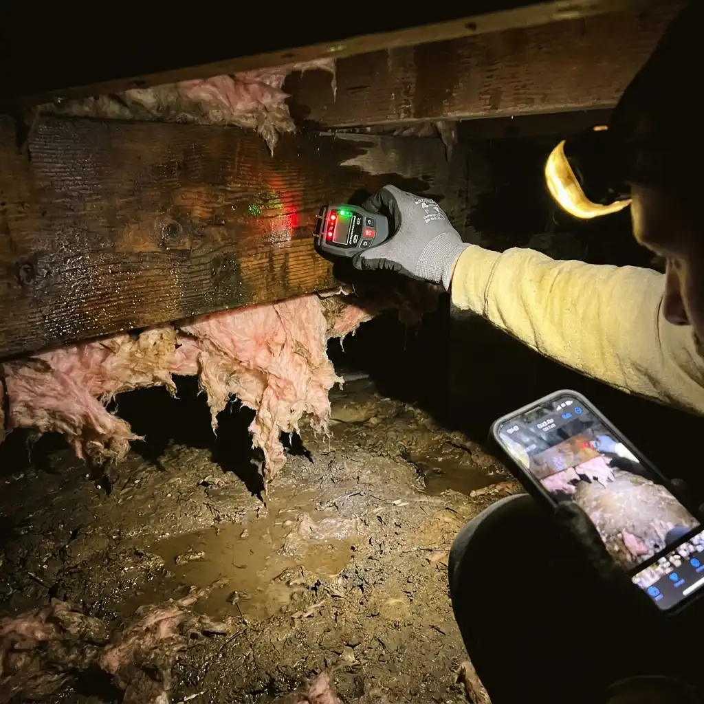 Crawl space water damage Everett WA